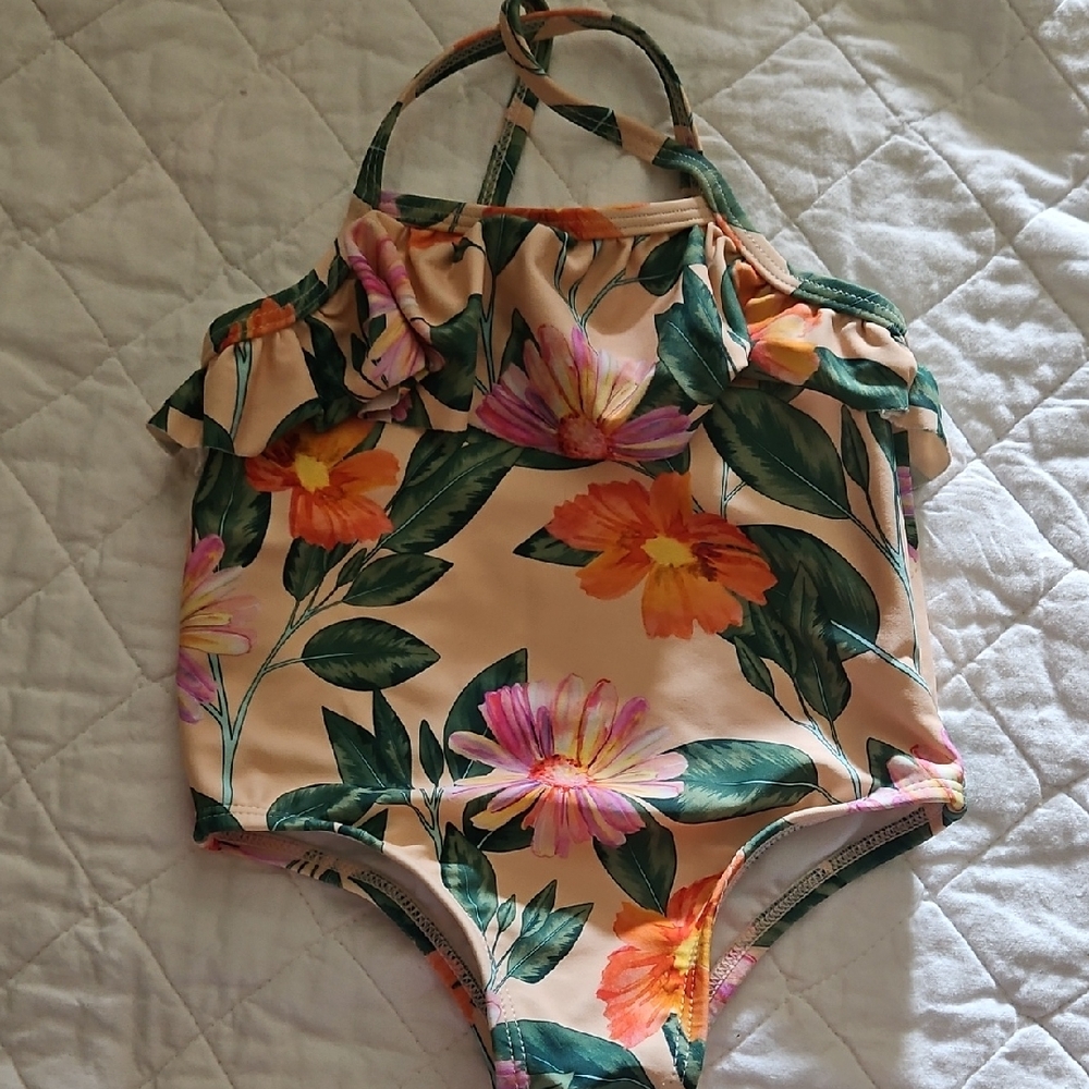 Starting Out Tropical Print Swimsuit